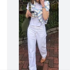 AGOLDE Fran Low Slung Easy Straight Jean's In Milkshake 26 NWT